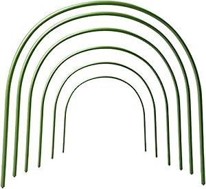 INFILM 6Pcs Greenhouse Hoops Grow Garden Tunnel Hoop Plant Support Hoops for Garden Stakes(Arch Size: 19.7in H x 15.7in W)