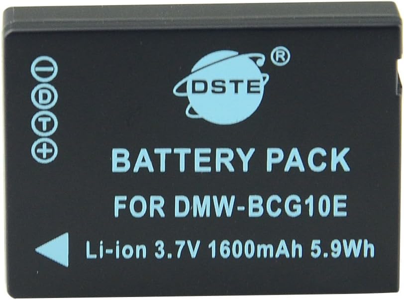 DSTE® DMW-BCG10 Rechargeable Li-ion Battery + DC57U Travel and Car Charger Adapter for Panasonic Lumix DMC-ZS1 DMC-ZS3 DMC-ZS5 DMC-ZS6 DMC-ZS7 DMC-ZS8 DMC-ZS9 DMC-ZS10 DMC-ZS15 DMC-ZS19 DMC-ZS20 DMC-ZS25 DMC-ZX1 DMC-ZX3 DMC-3D1 DMC-SZ8 DMC-TZ6 DMC-TZ7 DMC-TZ8 DMC-TZ10 DMC-TZ18 DMC-TZ19 DMC-TZ20 DMC-TZ25 DMC-TZ30 DMC-TZ35 DMC-ZR1 DMC-ZR3 as Panasonic DMW-BCG10E DMW-BCG10PP Leica DC7 - Image 3