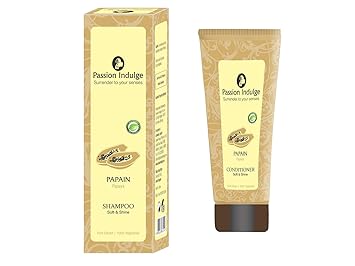 Passion Indulge Soft and Shiny Hair Papain Shampoo -200 ml and Conditioner 100 ml (Papaya)