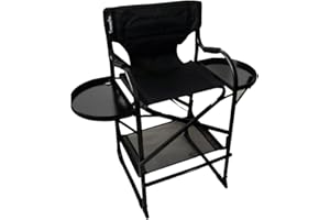 Tuscany Pro Economy Tall Heavy Duty Director Chair - Perfect for Expos, Meetings, Shows, Counters - Italian Design - Adjustable Seat Height - Carry Bag Included