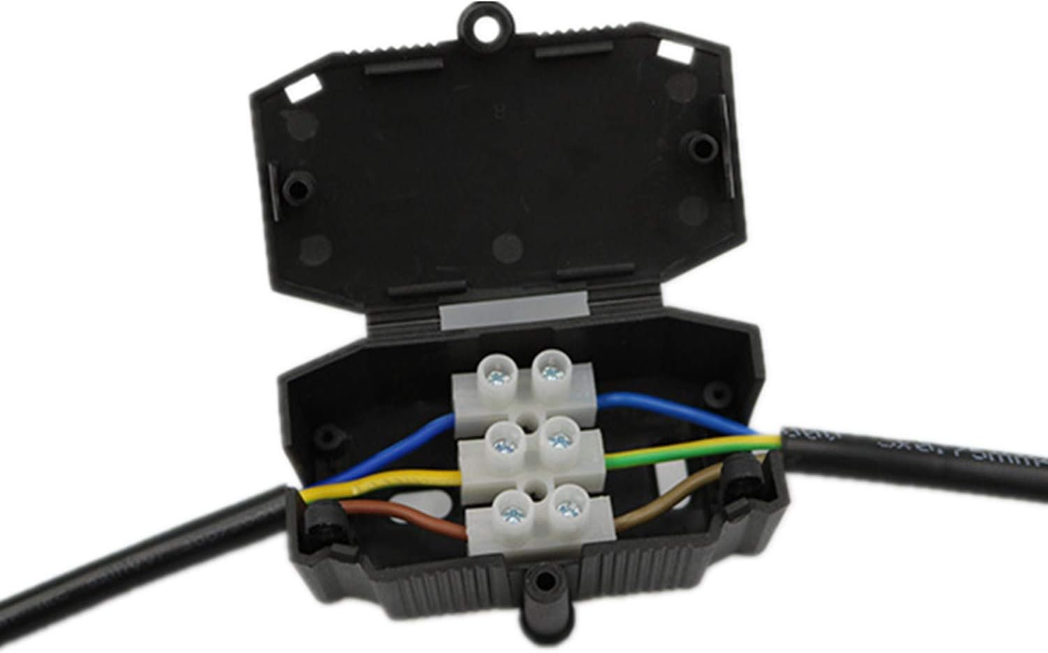 4 Sets Junction Box Plastic 3 Cable PA10 Cable Connector with Cable