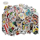 100 Pieces Waterproof Vinyl Stickers for Personalize Laptop, Car, Helmet, Skateboard, Luggage Graffiti Decals (B - section)