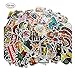 100 Pieces Waterproof Vinyl Stickers for Personalize Laptop, Car, Helmet, Skateboard, Luggage Graffiti Decals (B - section)