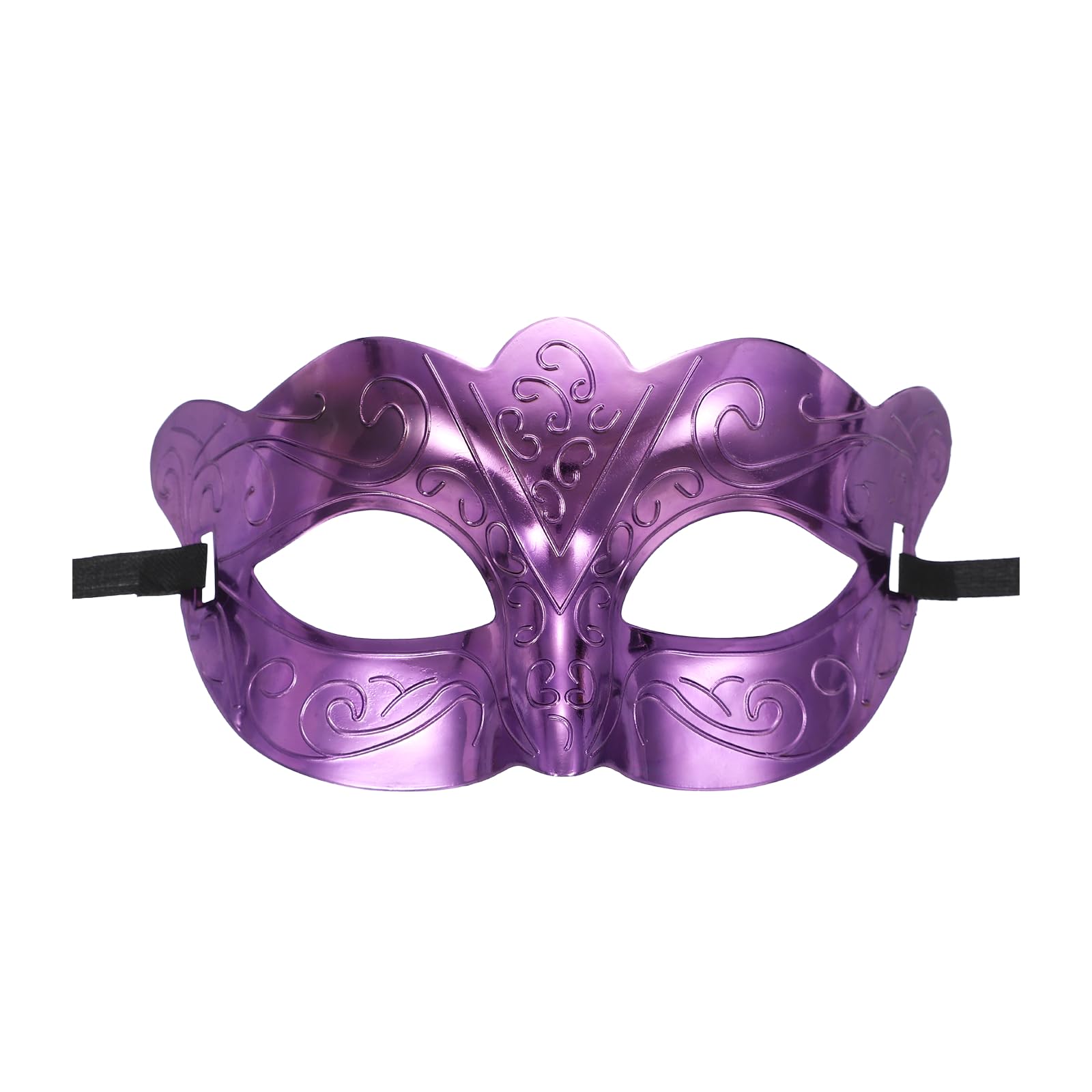 sourcing map Masquerade Mask, Mardi Gras Mask for Men Half Face Halloween Costume for Masquerade Party Prom Ball Birthday Gras, Purple Male Jazz Style