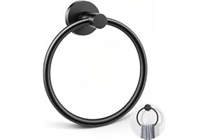 Towel Ring Black Hand Towel Holder Stainless Steel Hand Towel Rack Round Towel Hanger Bathroom Towel Holder Towel Racks for B