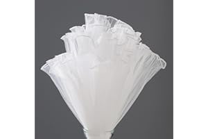 Banxidi Korean Style Ruffle Yarn Floral Wrapping Paper 1 Roll Florist Supplies Waterproof Flower Bouquet Wrapping Paper Floral Supplies for Fresh Flowers,DIY Crafts, 11in x 14.8ft (Wave Yarn White)