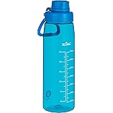 Edmyre Water Bottle 32oz, Clear Water Bottle with Spout Lid and Carry Handle, Reusable, Tritan, BPA Free, Hiking Water Bottle Suitable for Travel, Outdoors, Gym, Travel, Home, School (Blue)
