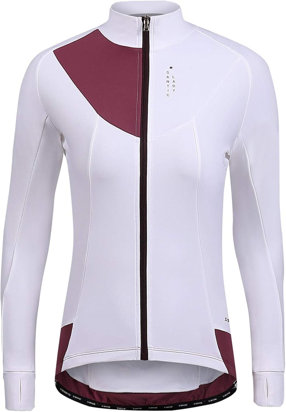 Santic DamenFahrradjacke, Fleece, winddicht, reflektierend, ThermoSoftshellJacke, für den