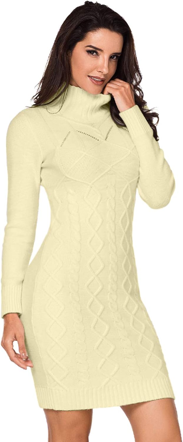 high neck sweater dress
