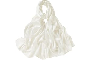 Lina & Lily Women's Silky Satin Scarf Shawl Wrap for Wedding Evening Dress