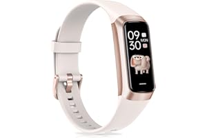 MOREMORE Fitness Tracker with Heart Rate, Step Counter, Sleep Tracking, Calorie Tracking, Activity Tracker with 1.1" AMOLED Touch Color Screen, Waterproof Step Tracker for Android iPhones Women Men
