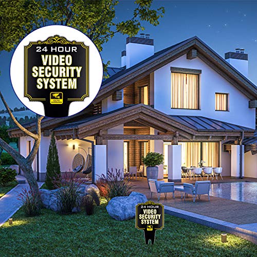 image for HISVISION Video Surveillance Yard Sign, 24 Hour Security Camera System