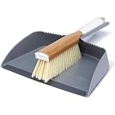 Full Circle Mega Mess Dustpan Set, White &amp; Grey | Includes a matching brush for quick, easy cleanups.
