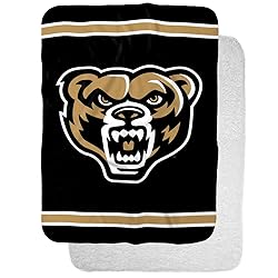 Oakland University Primary Logo Stripes Sherpa