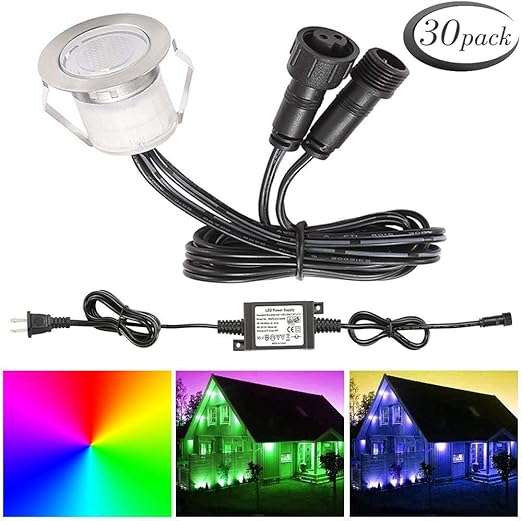 Led Deck Lighting Kit Fvtled 30pcs Low Voltage Led Recessed