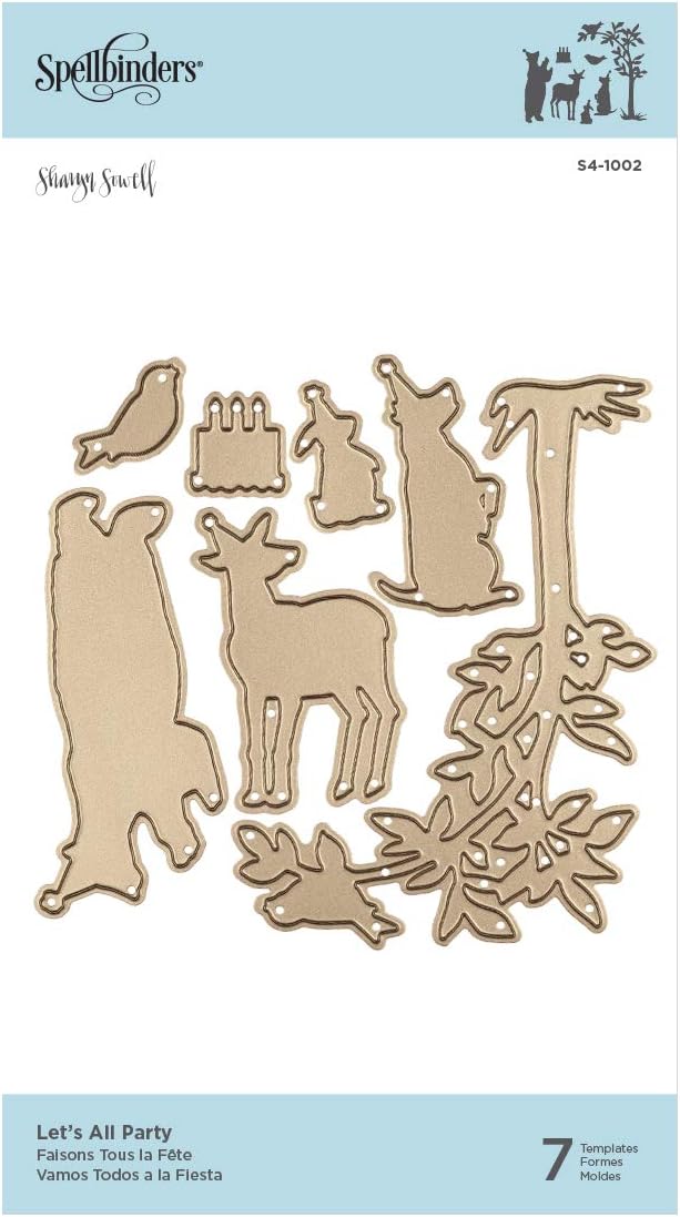 Spellbinders Let’s All Party Etched Die, Copper, Bear: 4 x 8 cm, Bear: 4.00 x 8.00 cm - Image 5