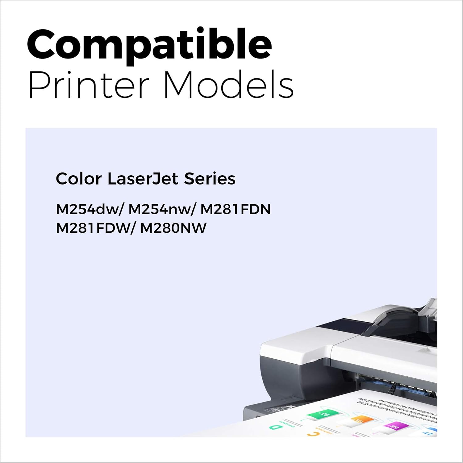 MyCartridge Compatible HP 203A CF540A CF541A CF542A CF543A Multipack Toner for HP Color Laserjet Pro MFP M281fdw M281fdn M280nw HP Color Laserjet Pro M254nw M254dw (black/cyan/magenta/yellow) - Image 4