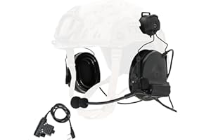Hearangel Tactical Headset with ARC Rail Adapter Hearing Protection with Gel Ear Pads for Airsoft Sports