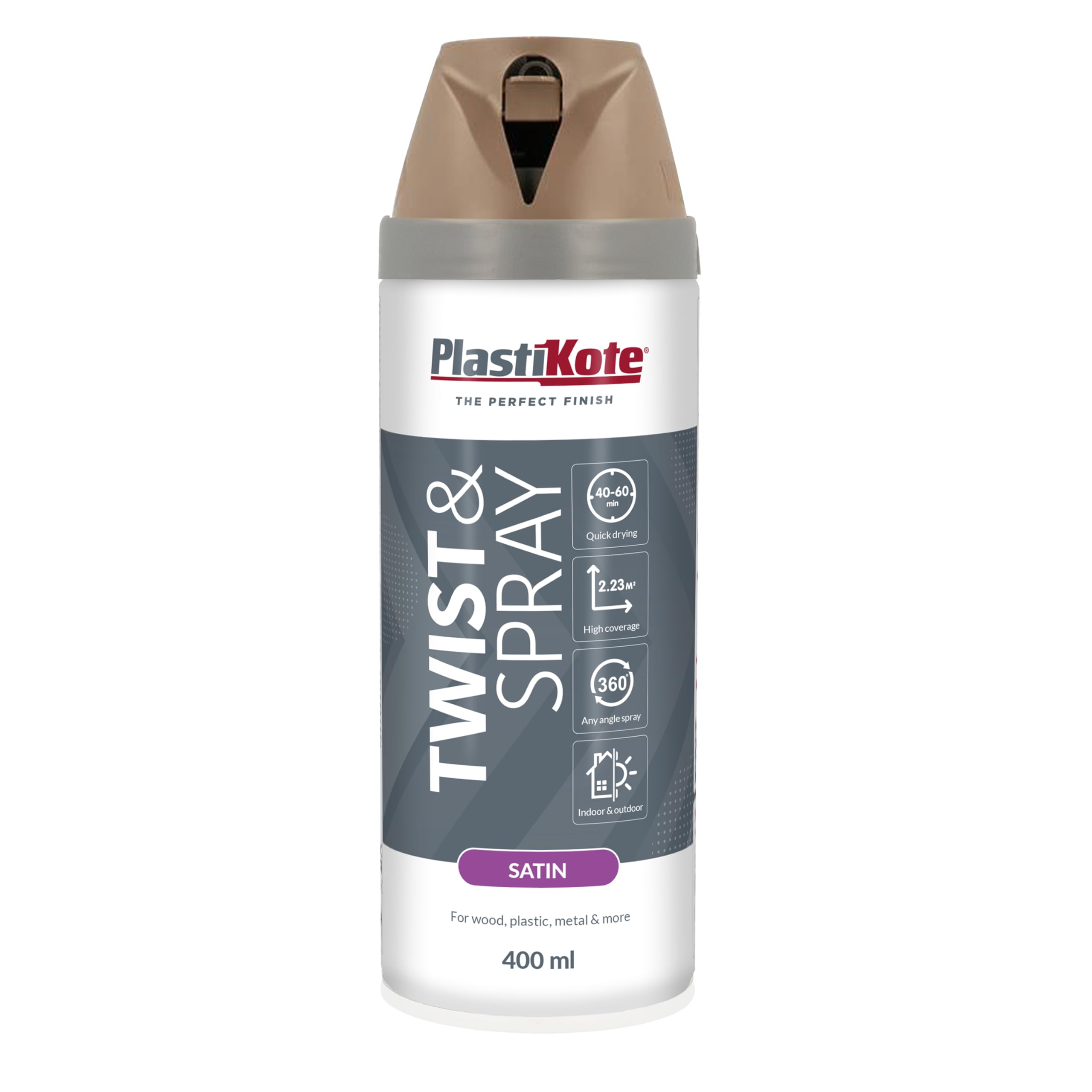 Plasti-kote 22120 400ml Premium Satin - Cappuccino