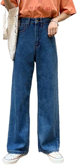 Amazon ジーンズ レディース デニムパンツ ストレート ガウチョパンツ ワイドパンツ ロング ハイウェスト バギーパンツ ジーンズ 通販