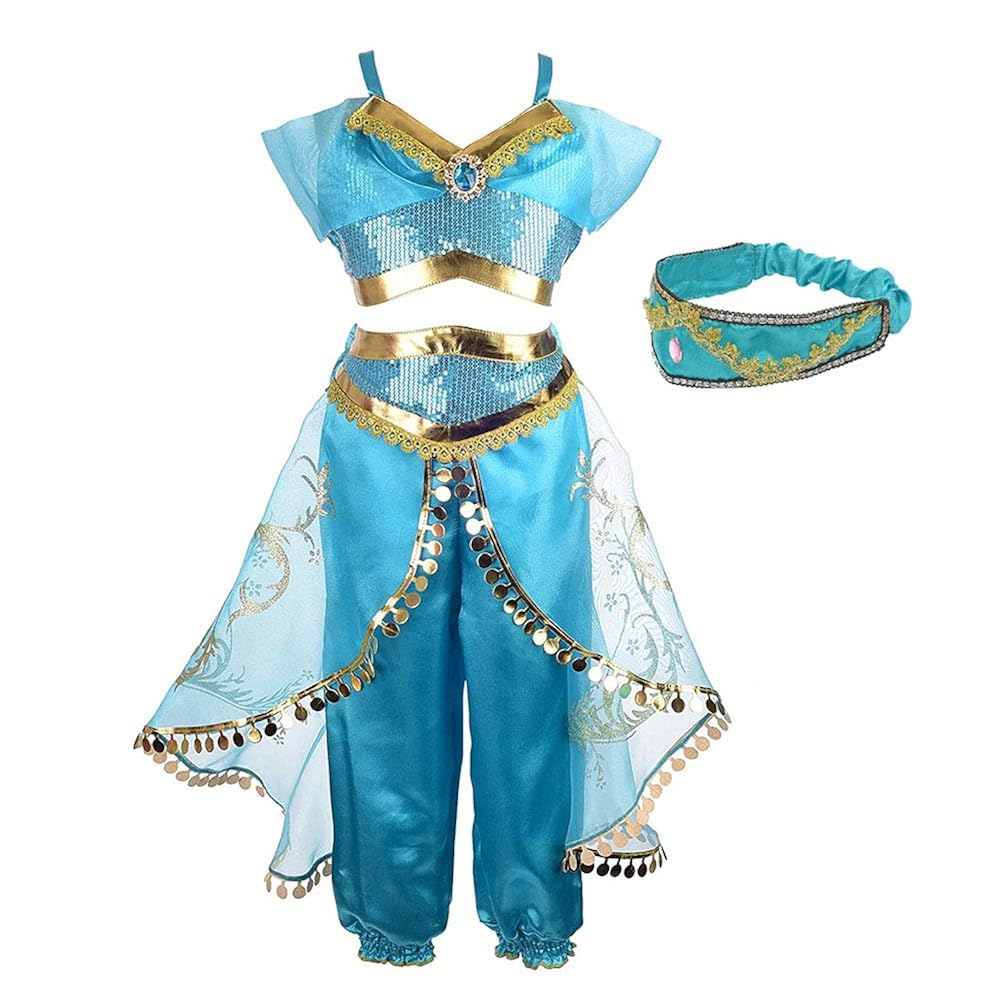 Princess Jasmine Costume for Girls Arabian Princess Jasmine