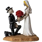 Pacific Giftware Til Death Do Us Part Skeleton Couple Figurine Unique Love Never Dies Wedding Decor for Gothic Romance Lovers 4.8
