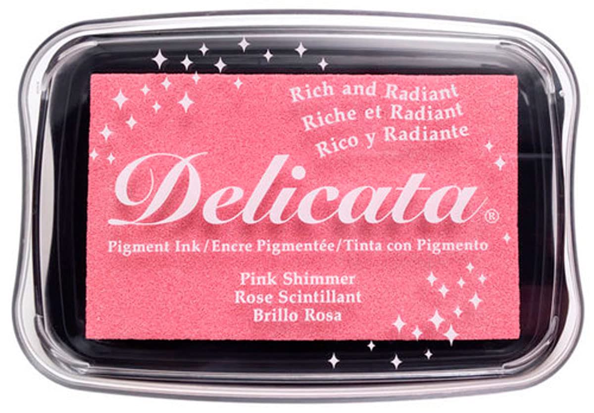 Tsukineko delicata Pink Shimmer Pigment Ink Pad