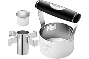 HULISEN Donut Cutter with Removable Center, 3.5" Stainless Steel Doughnut Cutter with Soft Grip Handle, Donut Cookie Cutters 