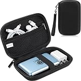 CAAORDKSO Estuche organizador electrónico de viaje duro, bolsa organizadora de accesorios electrónicos para disco duro externo, banco de energía, cargadores, cable, cable, ratón, auriculares bolsa
