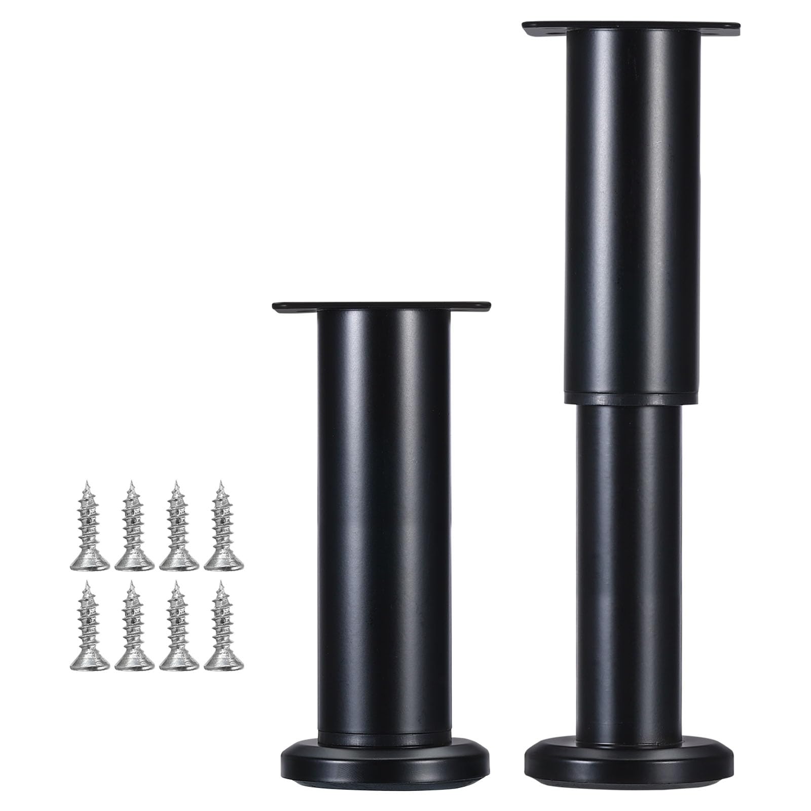 Uxcell Metal Adjustable Furniture Legs, Couch Legs Replacement Support Leg for Sofa/Dresser/Bed/Chair/Coffee Table (7-12inch / 2Pcs)