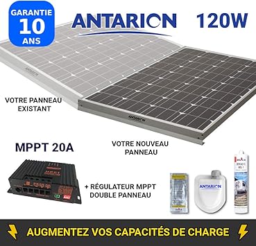 Pan120w2panmppt Kit Deuxieme Panneau Solaire Pour Camping