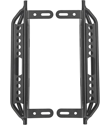 INJORA Pare-chocs avant réglable en métal pour 1/10 RC Crawler Traxxas TRX4 Defender Axial SCX10 SCX10 II 90046 90047 (Noir