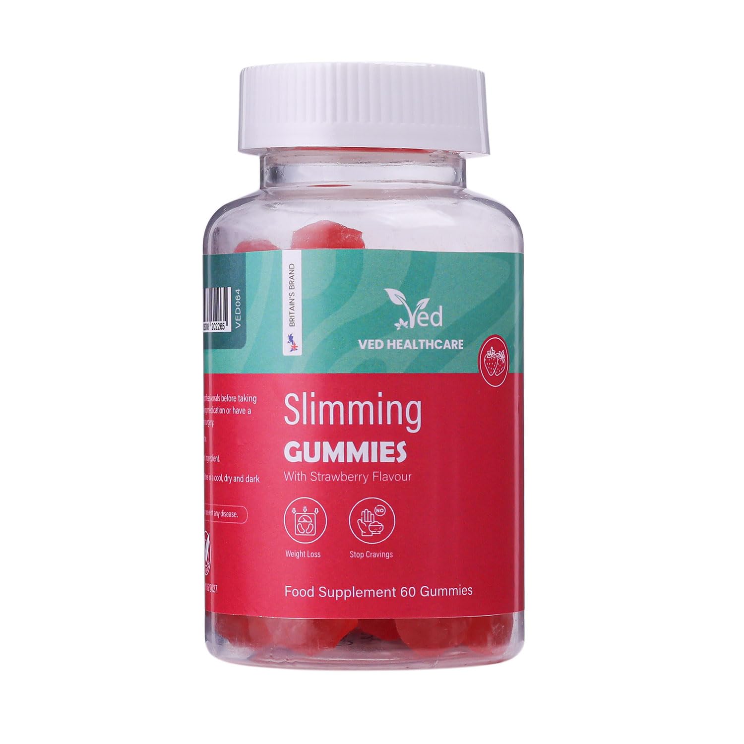 Ved Garcinia Cambogia Gummies, Weight Loss Supplement for Maximum Results & Aid for Slimming, Suitable for Men and Women- 60 Chews 30 Days’ Supply.