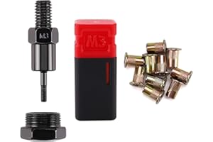 Amjoy Rivet Nut Tool Mandrel M3 and 10 Rivet Nuts, Rivet Tool Set Spare Part, Nutsert Tool Accessories Set Compatible with RZX/Astro Riveters