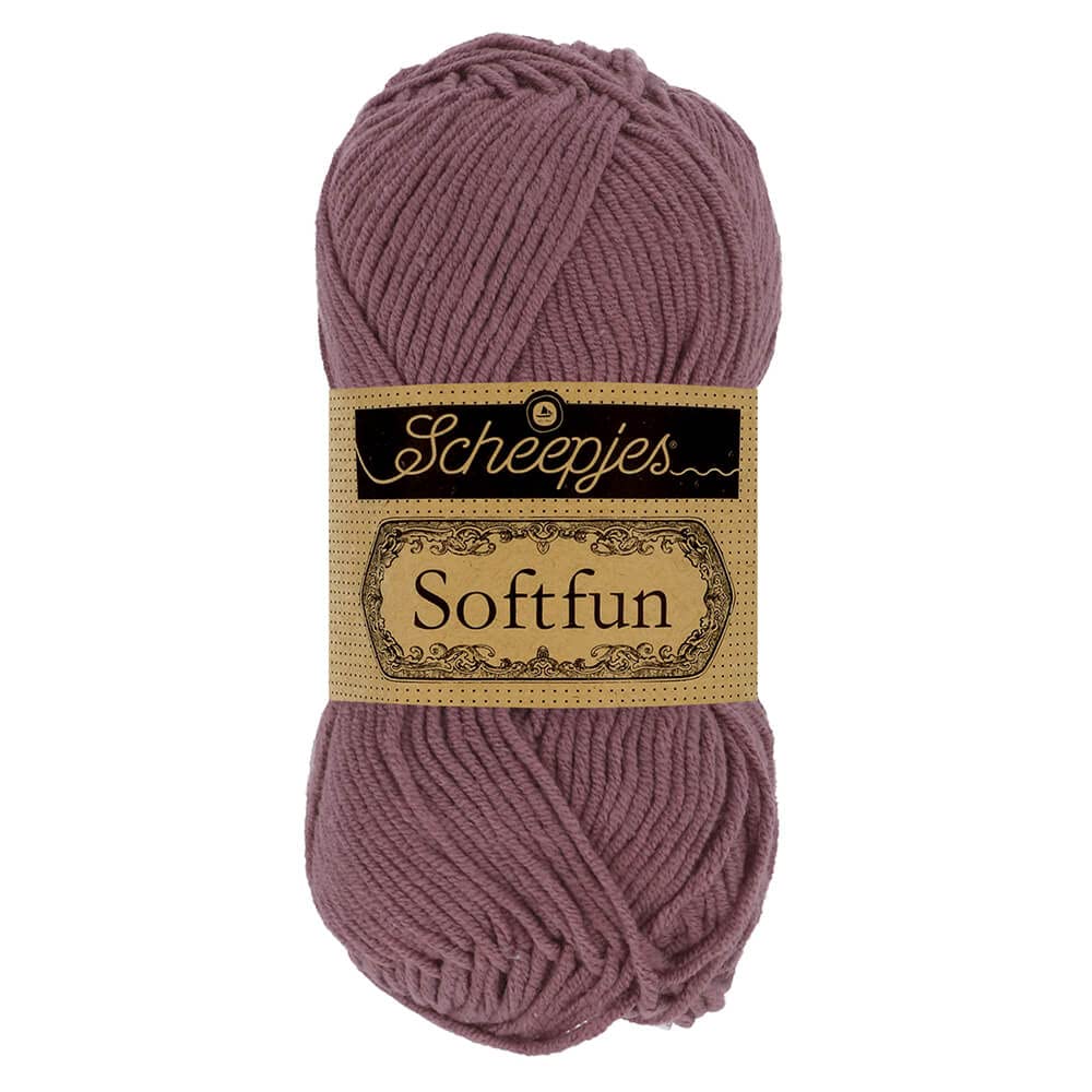 Scheepjes - Scheepjes Softfun 2624 Mauve Yarn - 1x50g