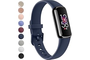 Vanjua Band Compatible with Fitbit Luxe Bands Women Men, Soft Silicone Adjustable Waterproof Sport Replacement Wristbands Strap for Fitbit Luxe Fitness Tracker