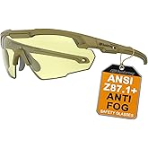 HTS HUNTERSKY Ballistic Tactical Shooting Glasses ANSI Z87+ UV400 Protective Eyewear