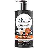 Bioré Charcoal Acne Clearing Face Wash, 1% Salicylic Acid Acne Treatment, Helps Prevent Breakouts, Oil Absorption and Control