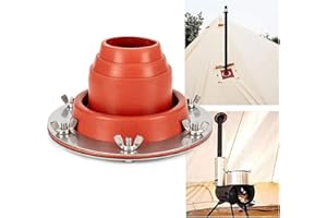CANLATEN·U Tent Stove Jack Kit, Bell Tent Flue Flashing High Temp Flexible Pipe Flashing Compatible with Frontier Outbacker Stove Triple Wall Pipe Sections