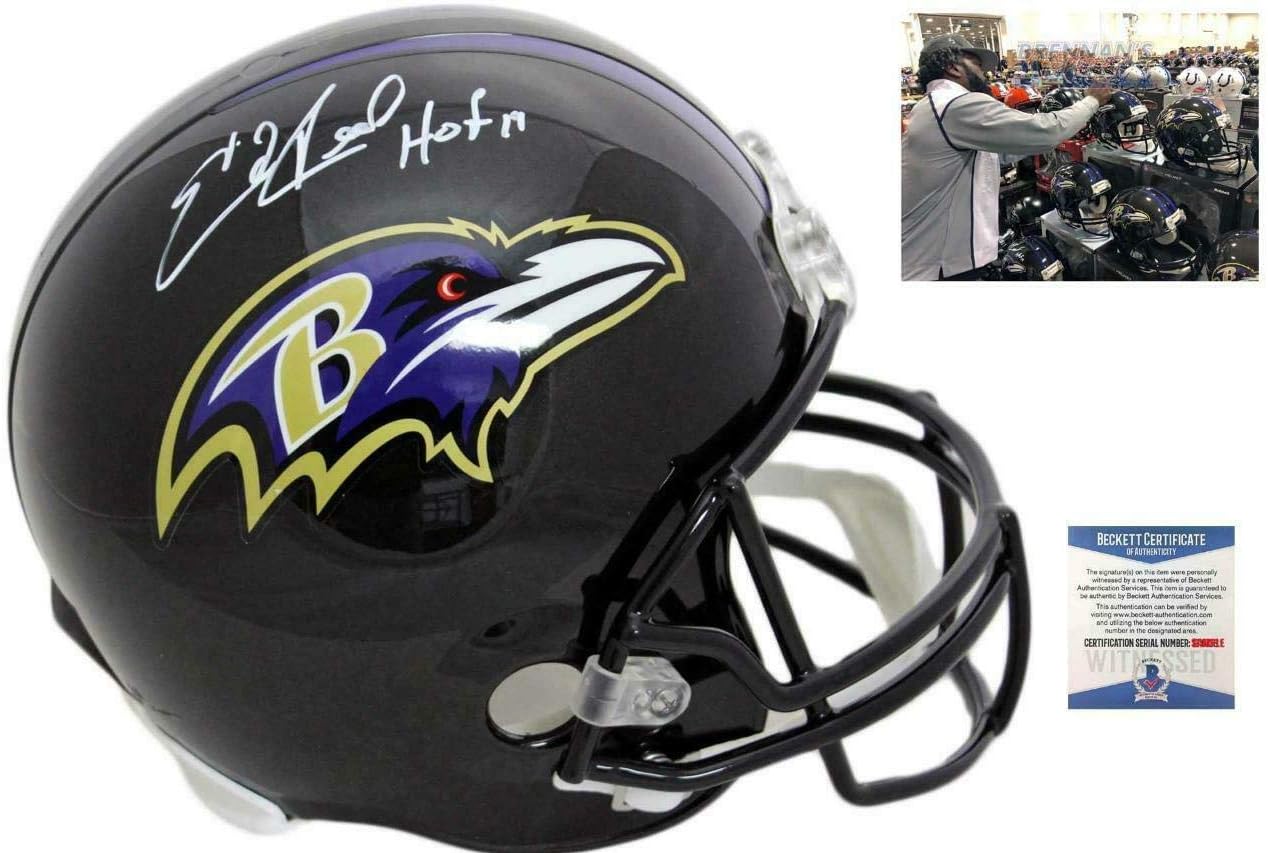 ed reed autographed helmet