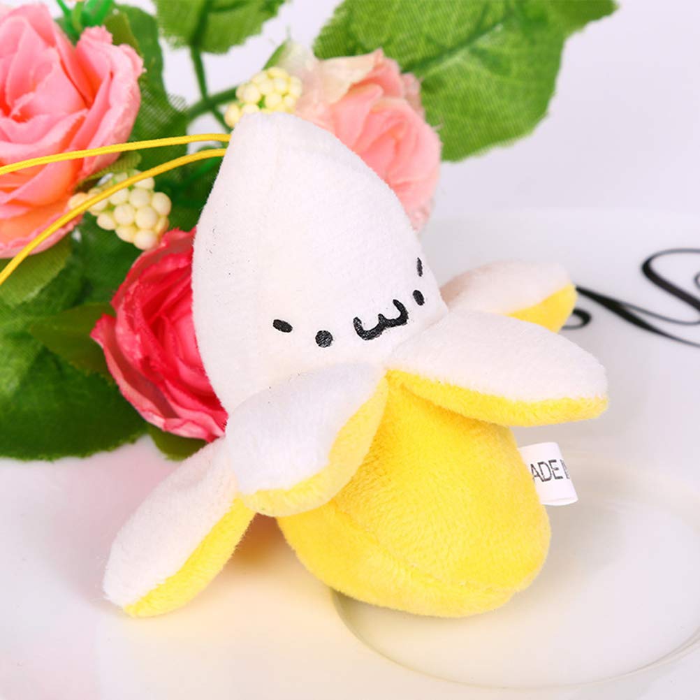 Toyandona 3pcs Plush Keychain Keychain Bags Banana Shaped Hanging