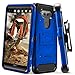Evocel Trio Pro Series Phone Case Compatible with V20 (2016 Release) with Belt Clip Holster and Kickstand, Deep Blue