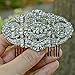 EVER FAITH 1920s Wedding Hair Accessories Austrian Crystal Bridal Art Deco Vintage Hair Piece Side Comb for Women Bride Clear Silver-Tone