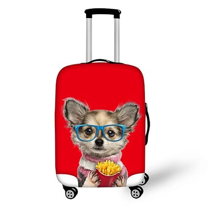 Buy For U Designs 22 25 Inch Red Long Hair Chihuahua Suitcase