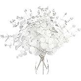 aufuwa Artificial Eucalyptus Stems Fake Eucalyptus Leaves DIY Artificial Flower Artificial Plants 19.5" for Home Party Wedding Decoration 3 Pcs (White)