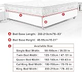 DUJUIKE Divan Bed Base Cover Velvet Elastic Fit Super King 200-210cm Light Grey view 6