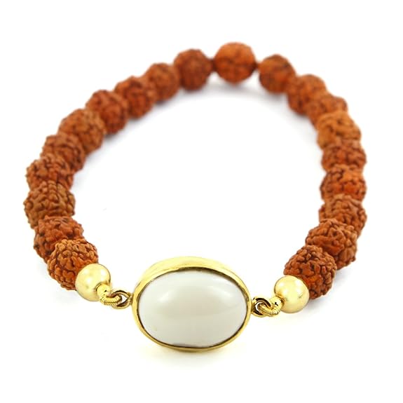 Buy Nirvaanagems 8 Carat Opal Gemstone with Rudraksha Beads Bracelet Online at Low Prices in ...