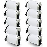 BETCKEY - Compatible Shipping Labels Replacement for Brother DK-1241 (4 in x 6 in), Use with Brother QL Label Printers [10 Rolls/2000 Labels]