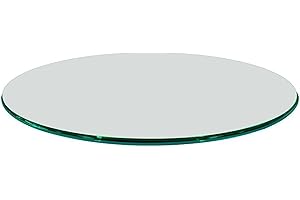 24 Inch Round Tempered Ogee Polished Edge Glass Table Top 1/2” Thick Perfect for Heavy Duty, Dining, Coffee, and Office Tables by Fab Glass and Mirror