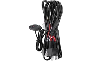 DC12V High Low Beam Wiring Harness Kit 40A 16AWG Core Cable Double Color Wire Harness for LED Light Bar Strobe Flash Work Lig